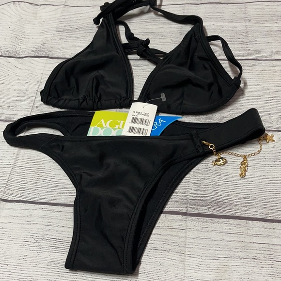 🎉HP🎉Black Bikini w/Charms Size Petite Small - Picture 4 of 8